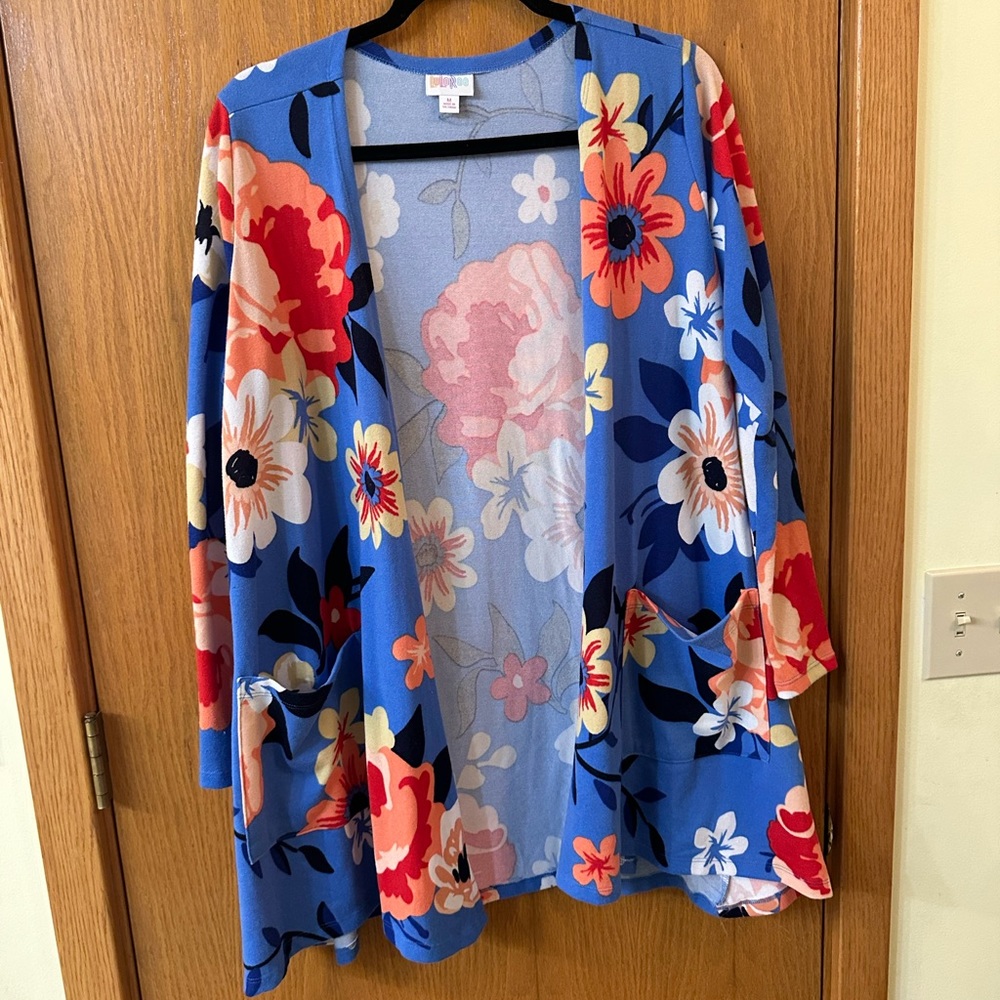 Lularoe Floral Caroline Cardigan Medium